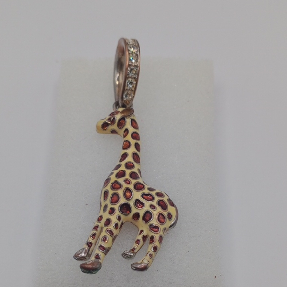 Giraffe Pendant with Gold and Red Accents